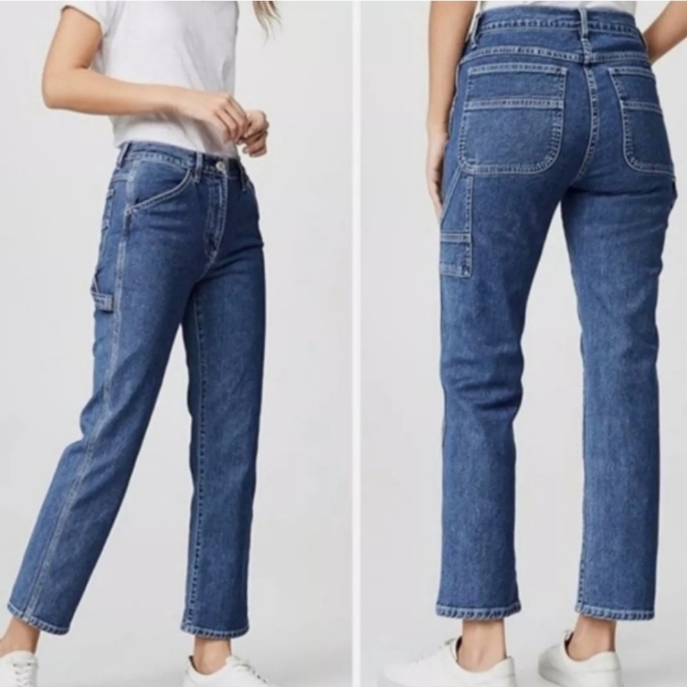 3x1 Rose Carpenter Jeans High Rise Cropped Hester Color